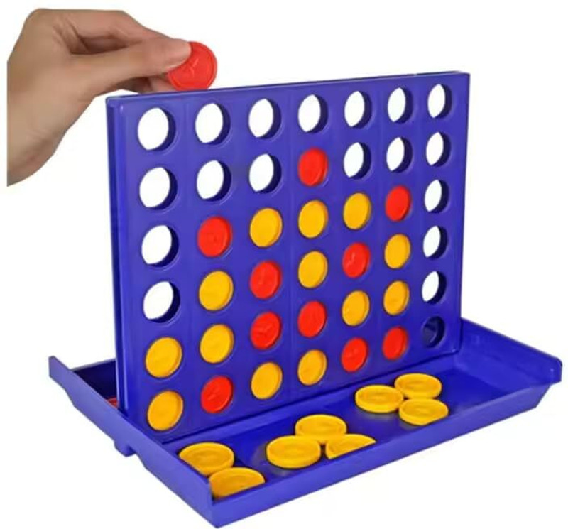 Takhatmal Connect 4 Game Four Kids Adults Family Fun Game Brain Teaser Toy Party & Fun Board Game