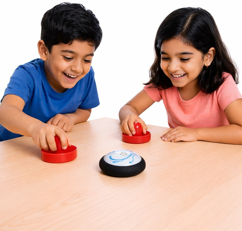 TOYRENTTO Air Power Hover Hockey Toy Set for Kids Indoor Table Game Smooth Puck Air Hockey Board Game