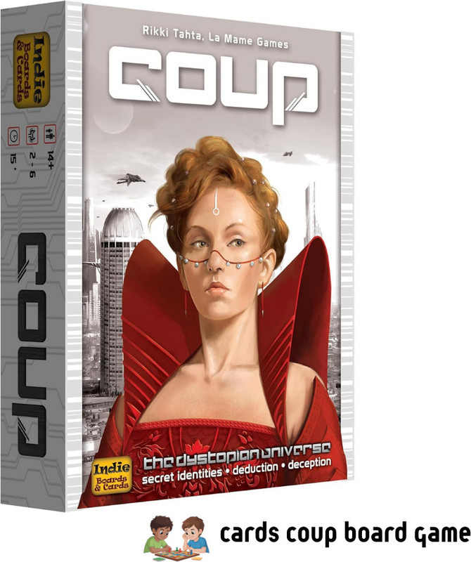 Arizuul Cards Coup Board Game Biards Card Game Coup Insert Sleeved 3D Printed Board Game Party & Fun Board Game