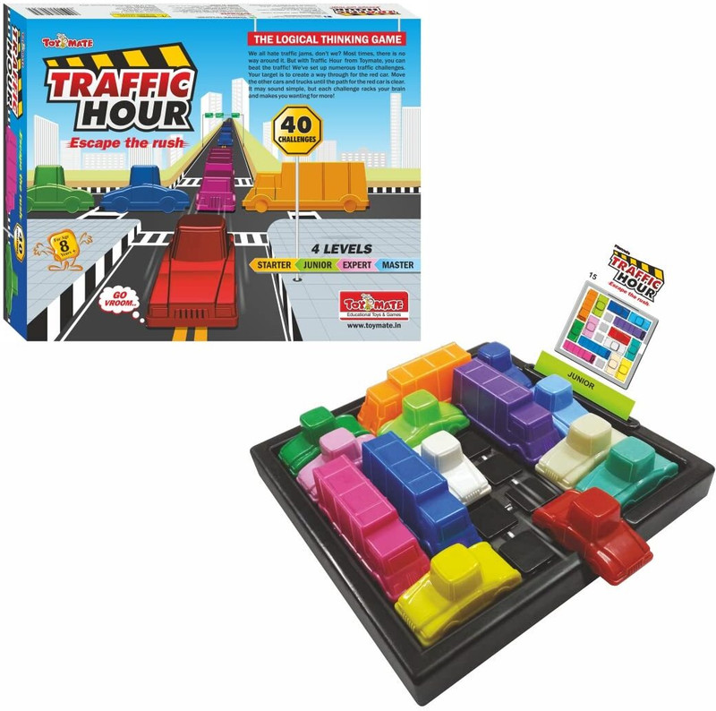 Toymate Traffic Hour -40 Logical Thinking Challenges - A Mind Teasing Rush Hour Educational Board Games