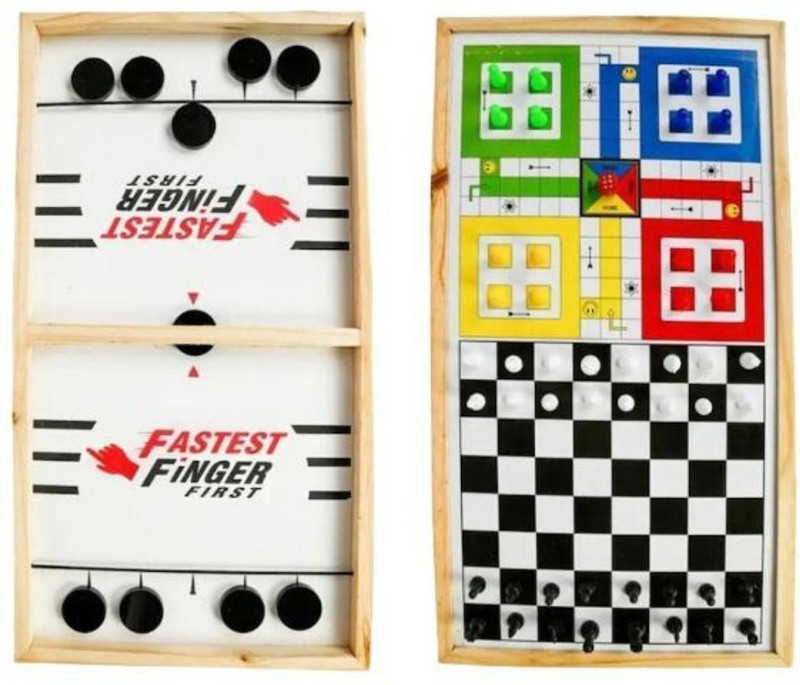 Tvm 3 in 1 Fastest Finger First Game Party & Fun Games Chess and Ludo Board Game Board Game Accessories
