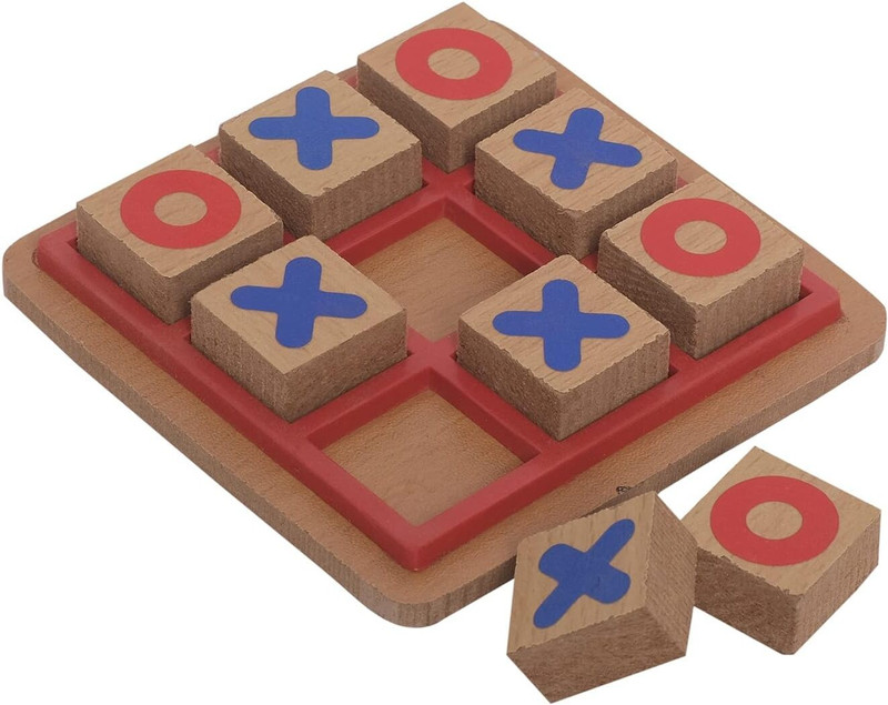 ParshvGroups Tic Tac Toe Toy Game, Zero and Cross Game, Wooden Tic Tac Toe Game (Pack of 1) Party & Fun Board Game