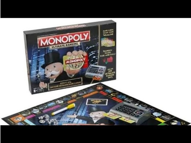 CrazyBuy Mono--poly Board Game Ultimate Banking Edition, Electronic Banking Unit-Cashless Board Game Accessories