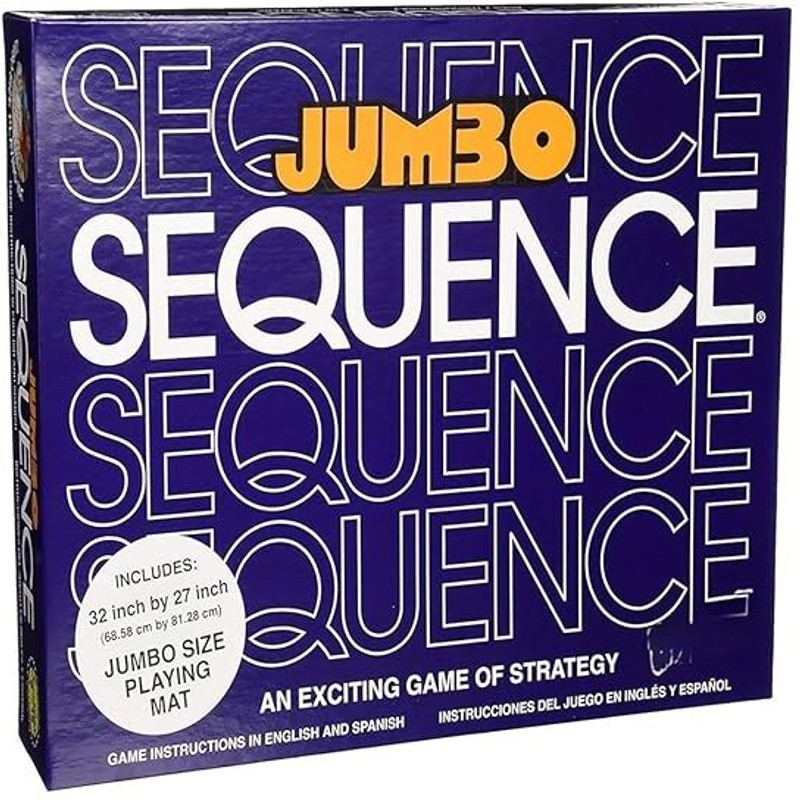 amariya Jumbo Sequence Board Game | Large Size Strategy Card Game for Family & Kids Educational Board Games