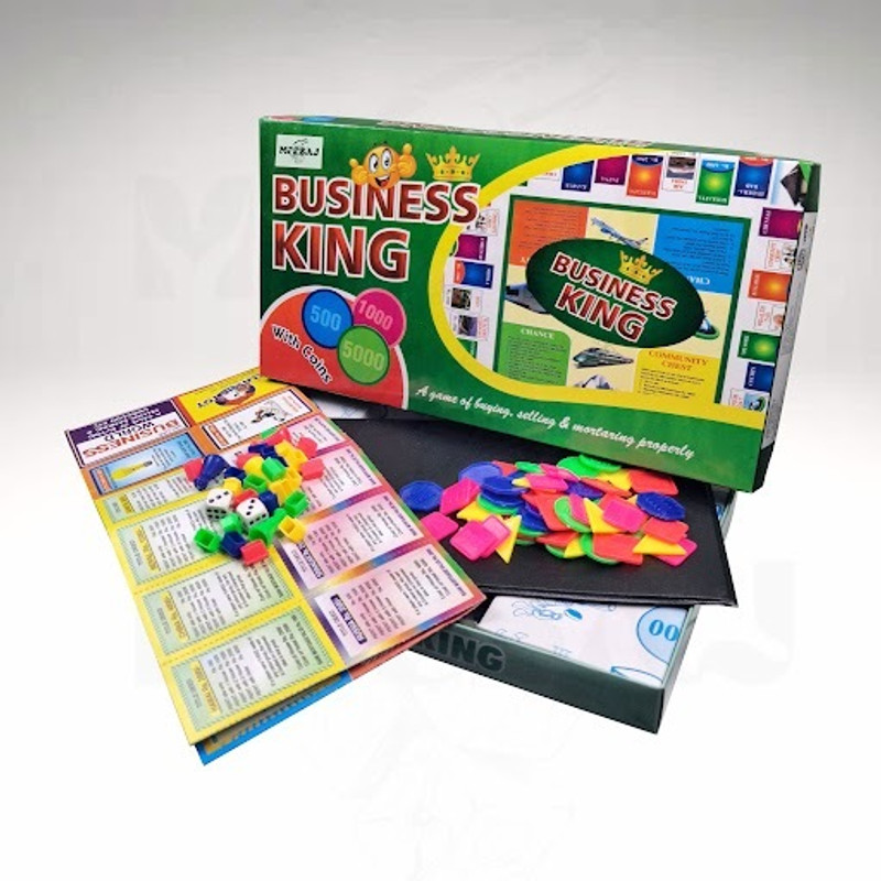 Meesaj Business King Board Game – Buy, Sell, Trade & Mortgage Property – Family Game_4 Money & Assets Board Game