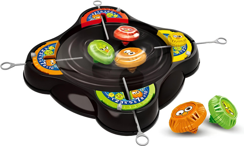 RAINBOW RIDERS Cool Top Spinning Battle Game Funny Emoji Launchers Super Disk 4 Spinners Party & Fun Board Game