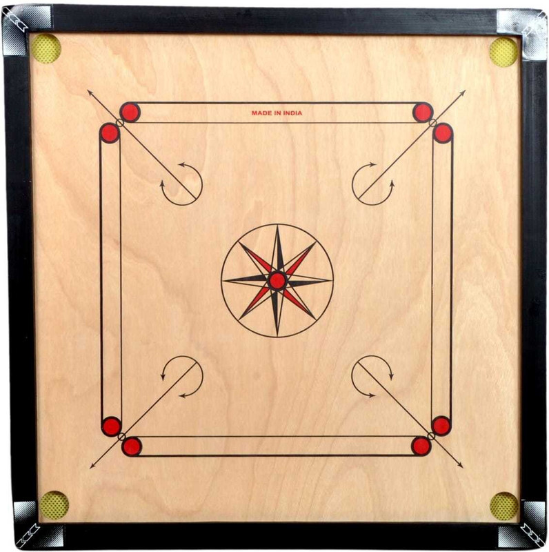 Sainik sports 32 Inch Full Size Carrom Board, Ply 4mm 2 cm Carrom Board(Black)