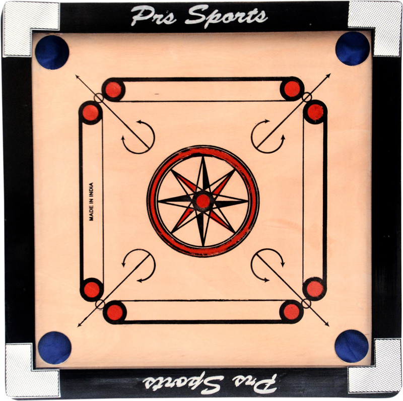 PRSSPORTS Wooden Small 20x20inch 4 cm Carrom Board(Beige)