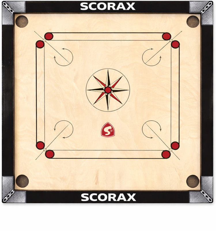 SCORAX CARROM BOARD MEDIUM SIZE 66 cm Carrom Board(Brown, Multicolor)