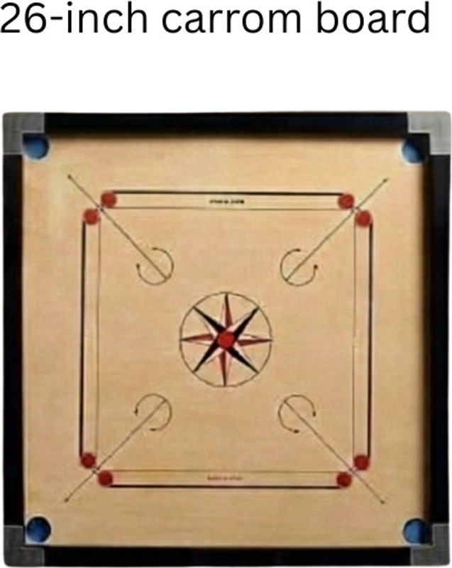 SSPORTSHUB 20 Inch Wooden Carrom Board for Kids & Family Indoor Game 5 cm Carrom Board(Beige)