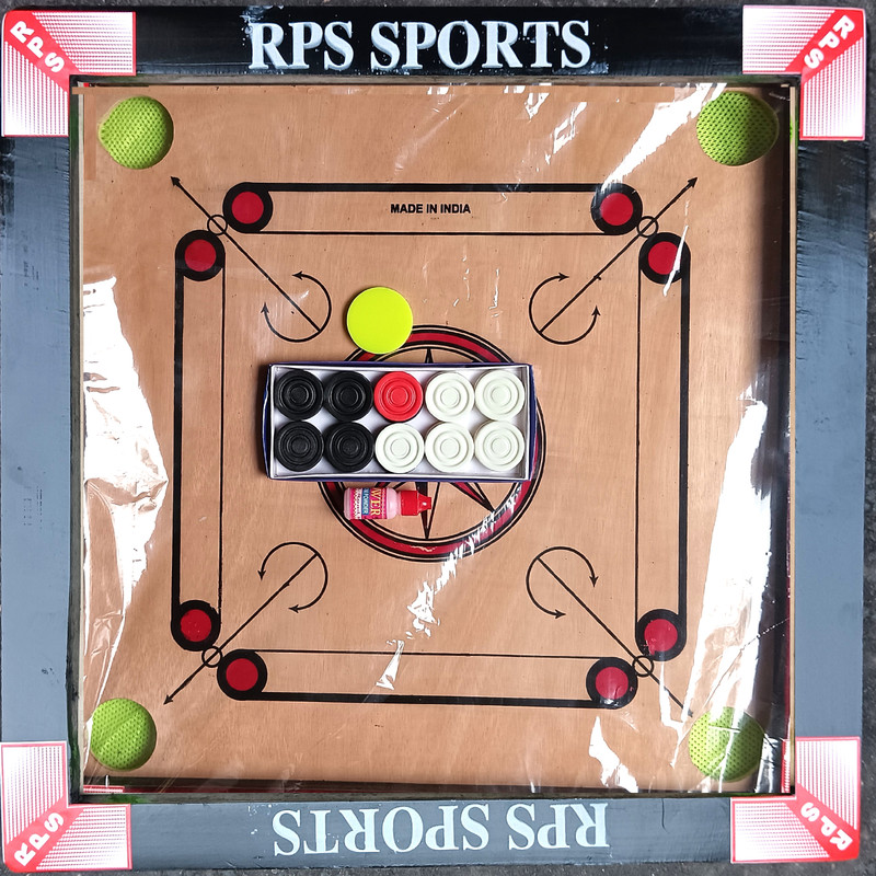 RPS sports CARROM BOARD 20 INCH FOR KIDS 50 cm Carrom Board(Black)