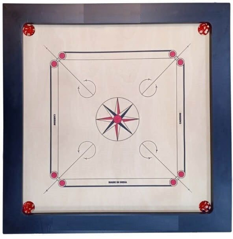 HHS SPORTS 8mm PLY Extra Large CLUB 36 Inch Assam Plywood Carrom Board 91 cm Carrom Board(Multicolor)