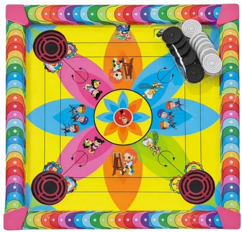 anmolenterprises Carrom Board Game Set with Coins – Multicolor Indoor Kids Game 20 cm Carrom Board(Multicolor)