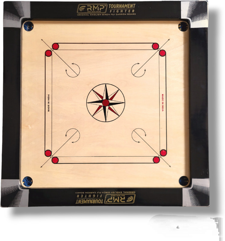 RMP 36inch carrom 4 cm Carrom Board(Beige, Black)
