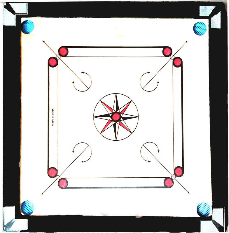 MR8 awesome medium size 60 cm carom with coin 60 cm Carrom Board(Multicolor)