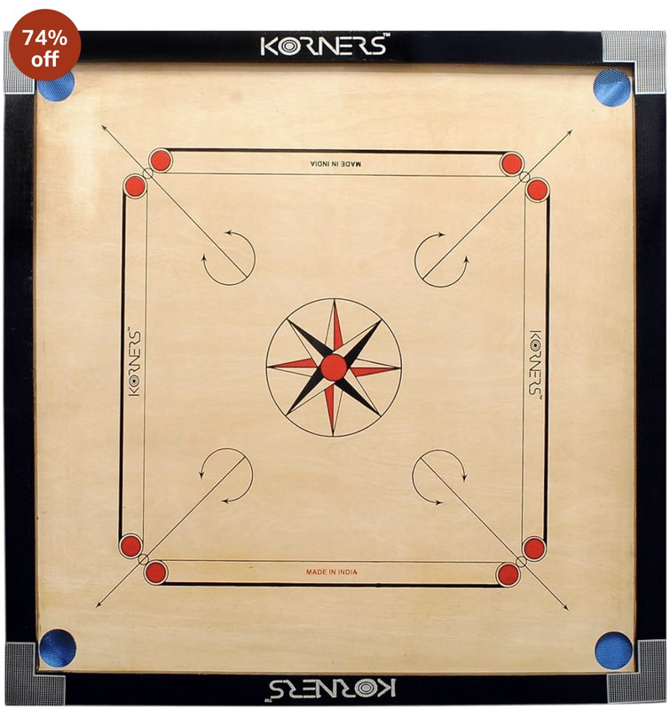 Abhishek sports Carrom board 80 cm Carrom Board(Yellow)