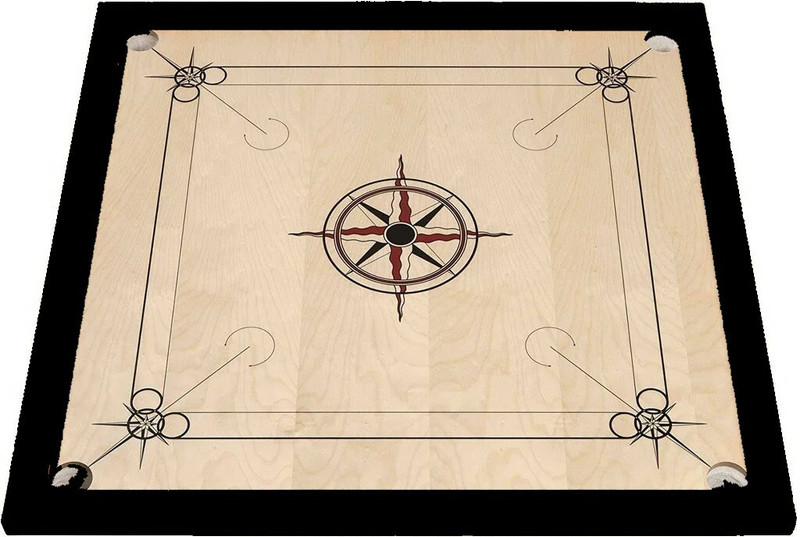Purviox 36 In Wooden Carrom Board With Striker, Wooden Coins & Boric Powder 3 cm Carrom Board(Brown)
