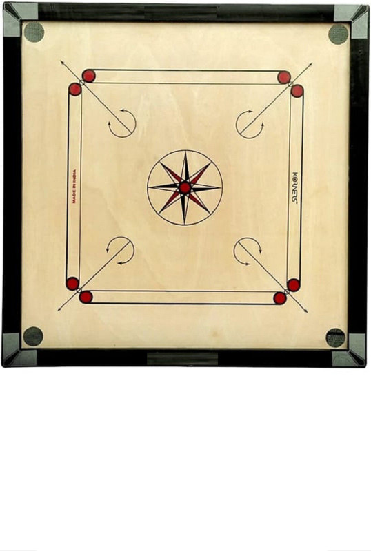 Sunlight PREMIUM FULL SIZE CARROM With 24 Coin Wooden,1 Striker, 1 Powder 1.5 Inches Frame 66.5 cm Carrom Board(Beige)