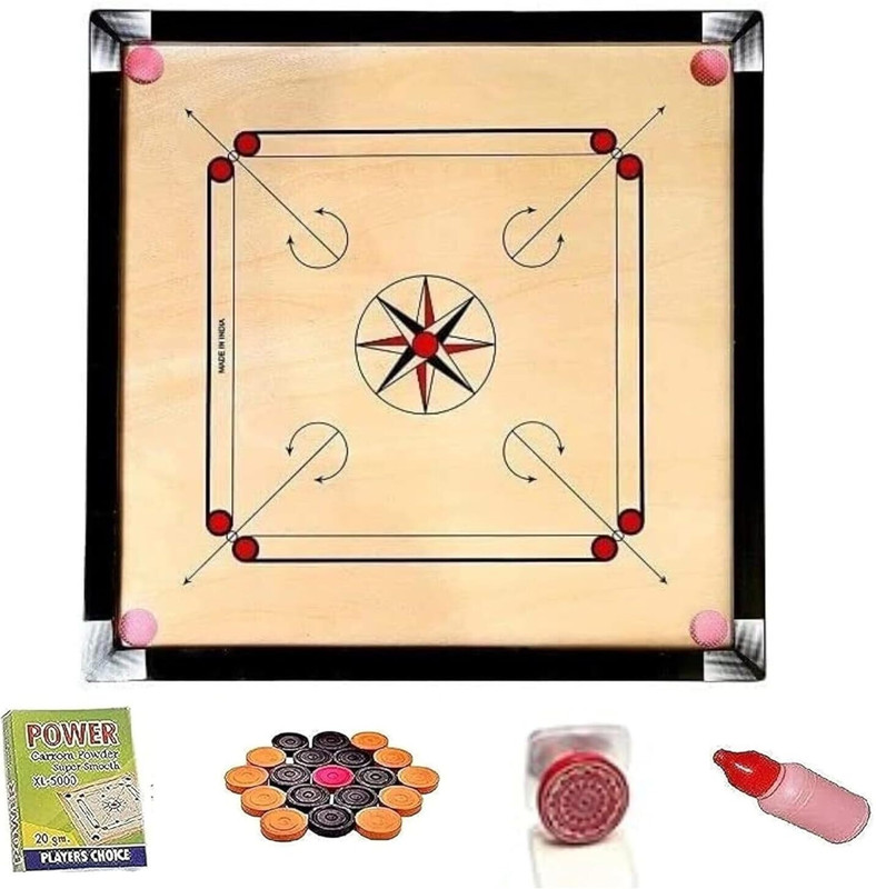 Anmolg Carrom Board 20x20 inch 4 cm Carrom Board(Multicolor)