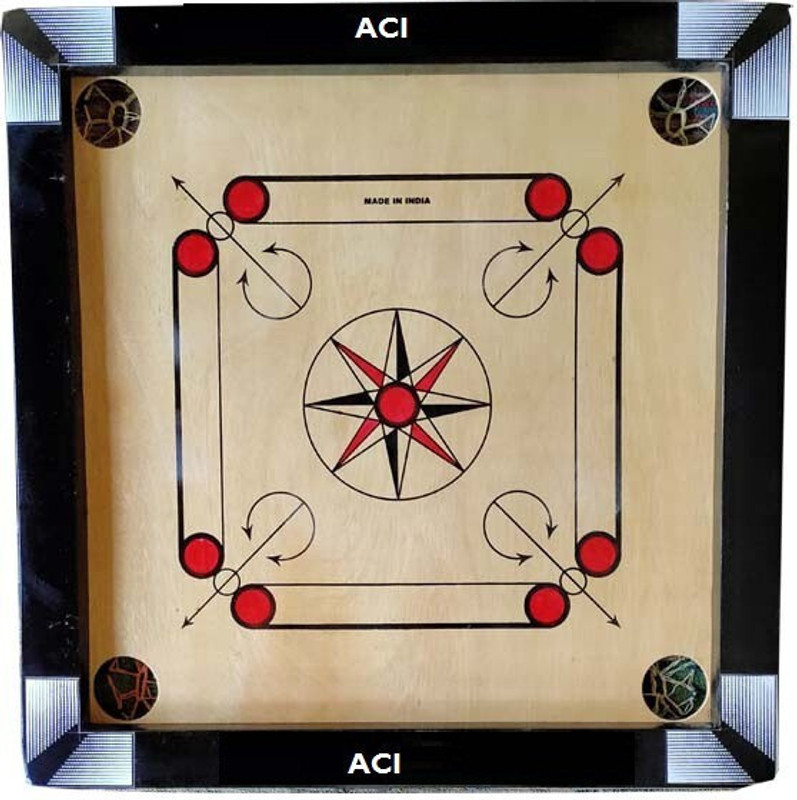 HouseOfCommon CARROM BOARD M SIZE 26 INCH 1.5*1.5 66.04 cm Carrom Board(Multicolor)