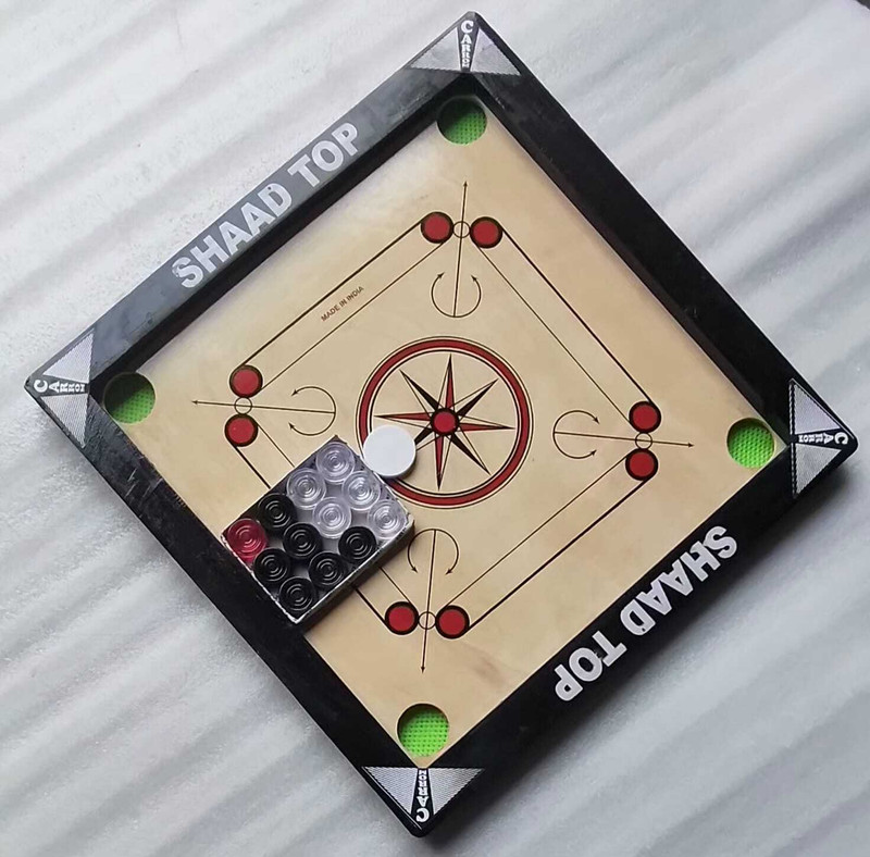 SHAAD TOP TOP 20X20 CARROM BOAR WITH 30 COINS 40 cm Carrom Board(Multicolor)
