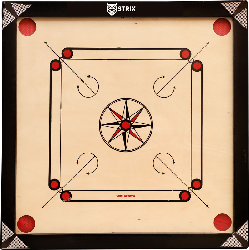 STRIX 26-Inch Wooden Carrom Board | Smooth Playing Surface for Casual & Family Games 66 cm Carrom Board(Brown)