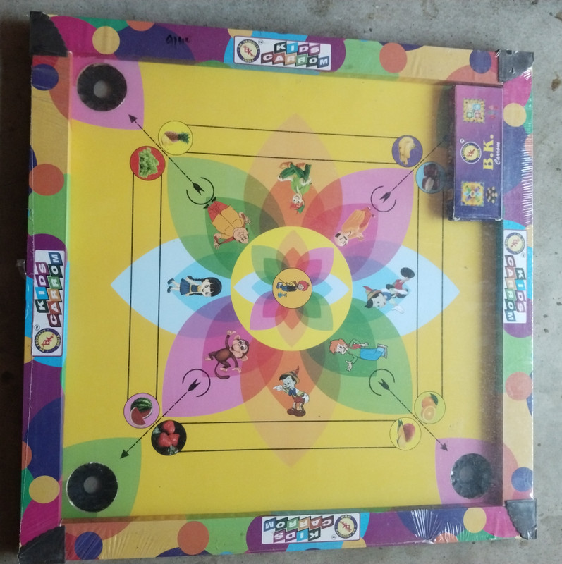 BIKASH Yey3g262717 35 cm Carrom Board(Multicolor, Yellow)