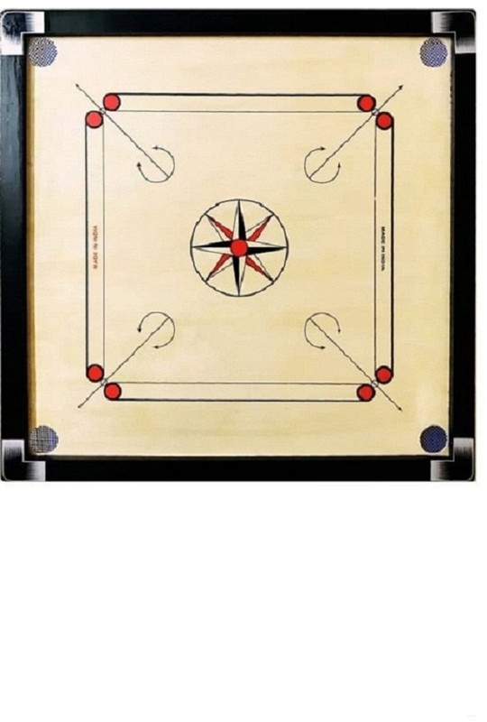 Sunlight Smooth full size 32Inh Carrom Board With 24 Coin,1 Striker, 1 Powder 1.5 Inches 82 cm Carrom Board(Beige)