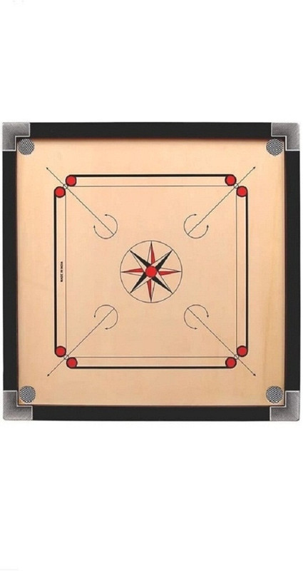 Ishu Sports Full Size ( Size: 32 X. 32 Inch, Border: 1.5 Inch) 82 cm Carrom Board(Multicolor)