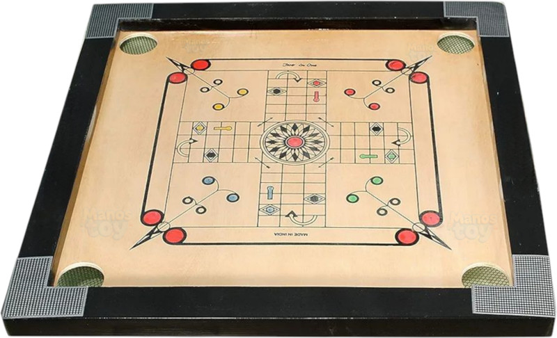 SOPALI Carrom board toy for 4 player indoor game 15 cm Carrom Board(Brown)