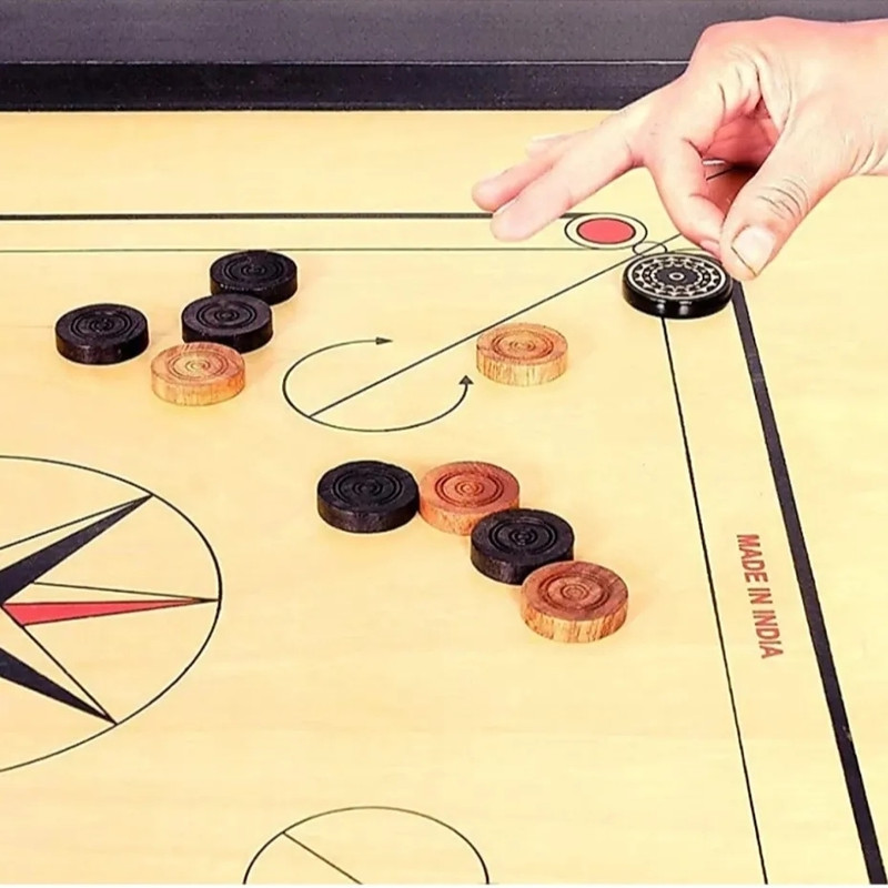 wWAR War ful 4 cm Carrom Board(Multicolor)