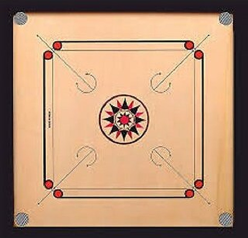 Red Queen Full special 4 cm Carrom Board(Brown, Black)