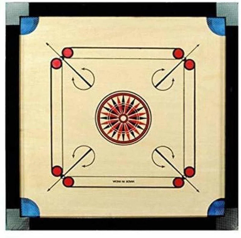 wWAR 32 Inch Full Size Carrom Board Kids and Children with Coins 75 cm Carrom Board(Yellow)