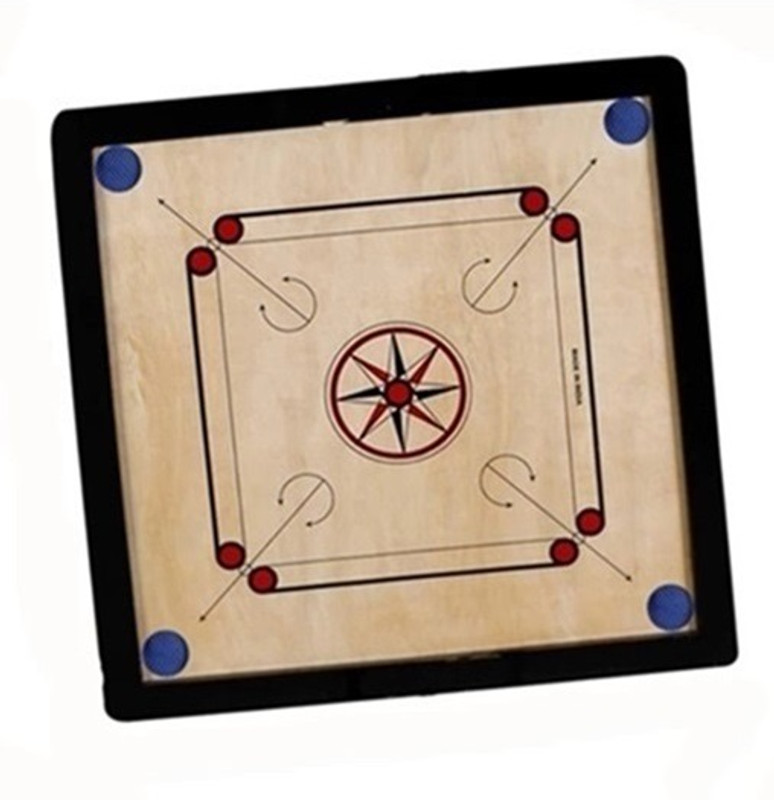 wWAR 20. inch. carom.with. coins. and. striker (black) Carrom Board 56 cm Carrom Board(Black)