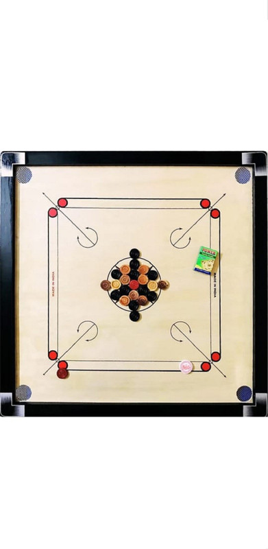 KOODOX PREMIUM FULL SIZE(32 INCH) CARROM BOARD WITH COINS,STRIKER AND POWDER 81.04 cm Carrom Board(Multicolor)