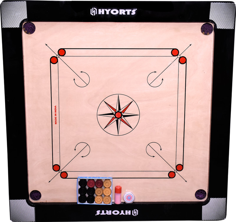 HYORTS Carrom Board Wooden Carrom board 36inch 3inch Border Full Size J 91.44 cm Carrom Board(Beige)