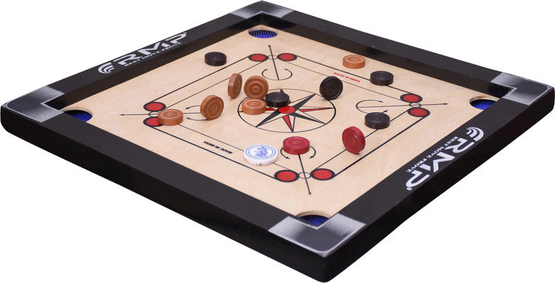 RMP Carrom board small size 20 inches with 2 types of coins powder and striker. 20 cm Carrom Board(Multicolor)