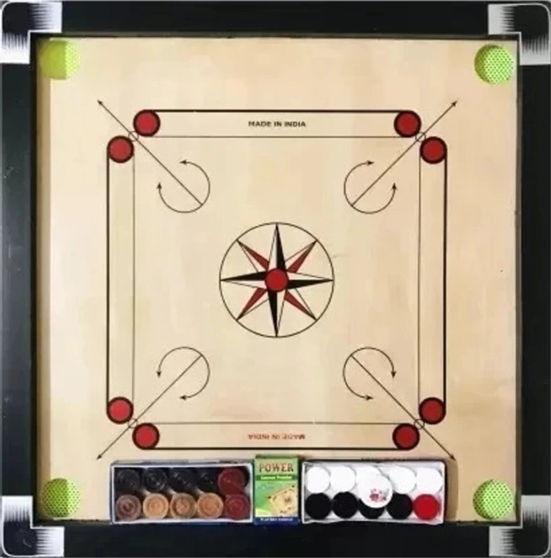 Red Queen Premium medium 4 cm Carrom Board(Multicolor)