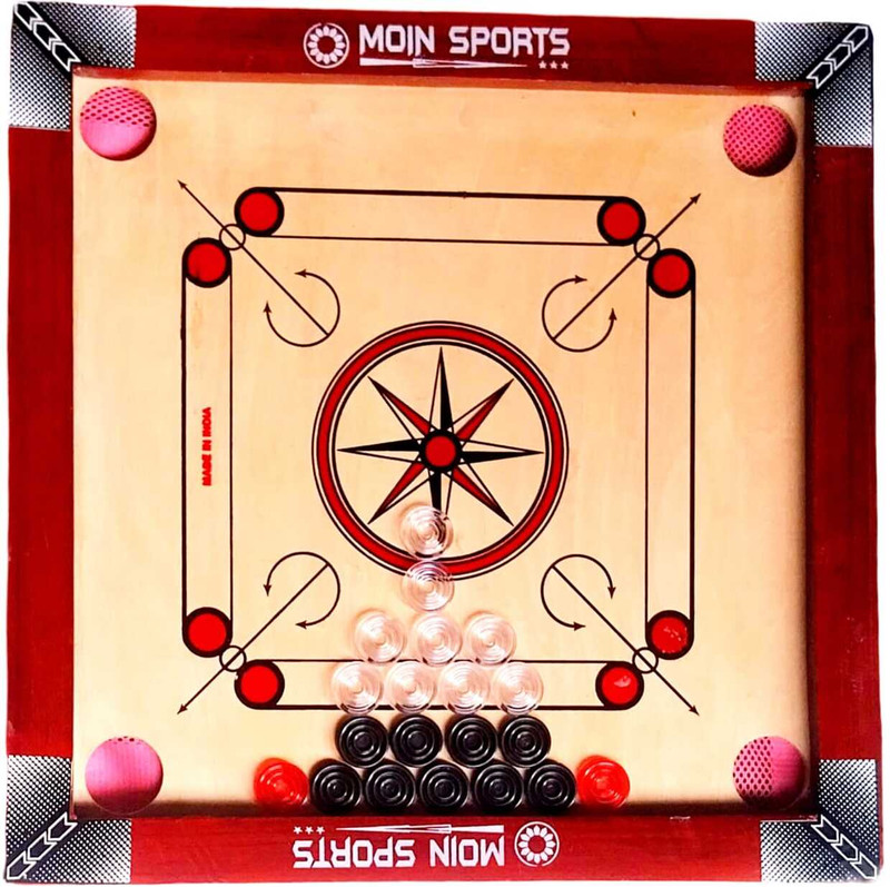 MOIN SPORTS Carrom Board kids 20x20Inchs 51 cm Carrom Board(Red)