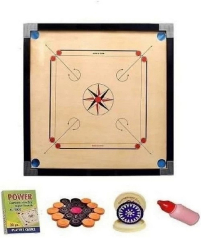 Mahir Sports Full size 32 nich carrom board 80 cm Carrom Board(Multicolor)
