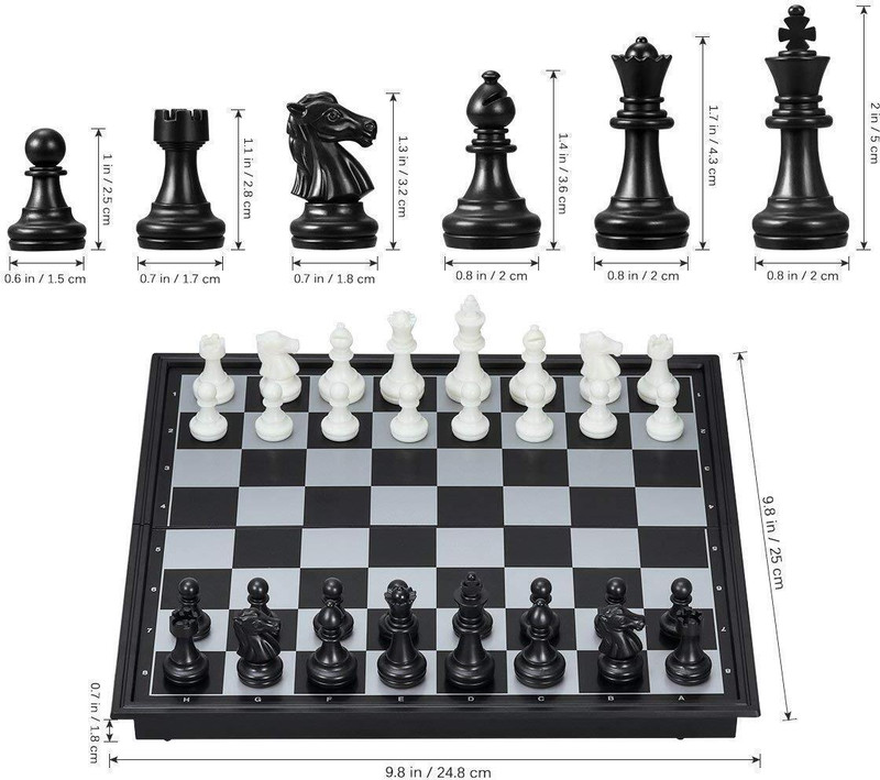 Nafhotoz Chess Game Portable Magnetic Educational Set Educational Board Games