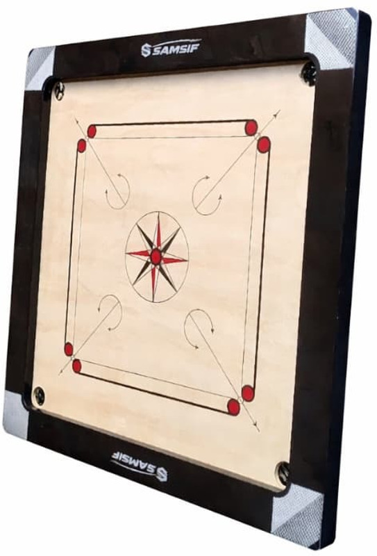 SAMSIF 36x36 Carrom Board Full Size with Accessories 4 cm Carrom Board(Multicolor)