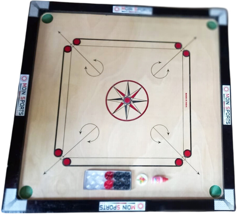 MOIN SPORTS Carrom Board kids 4 cm Carrom Board(Black)