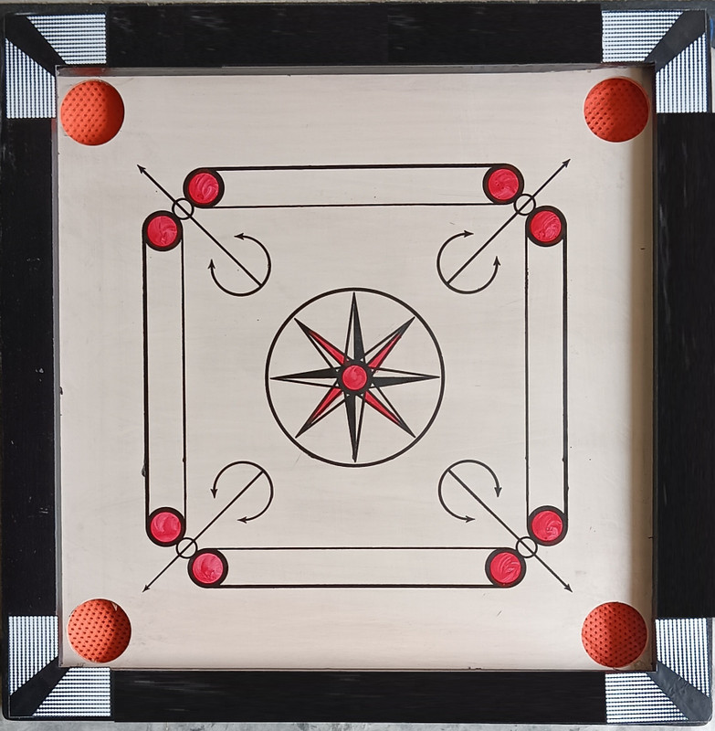 RPS Carrom Board Export Quality with Goti, Striker & Powder 51 cm Carrom Board(Multicolor)