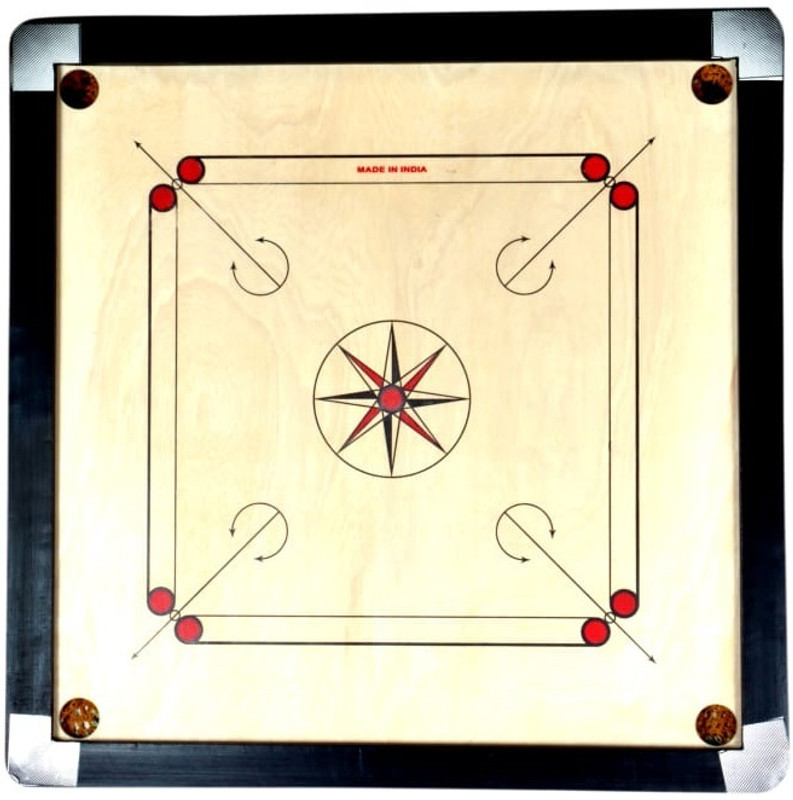 gammers Gamers Premium 32inch Round Pocket Carrom Board 4 cm Carrom Board(Black)