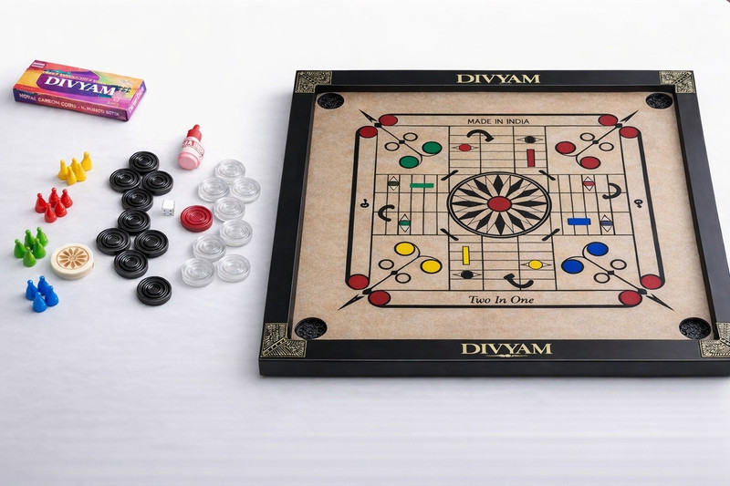 divyam enterprises Ishuka 01 50 cm Carrom Board(Multicolor)