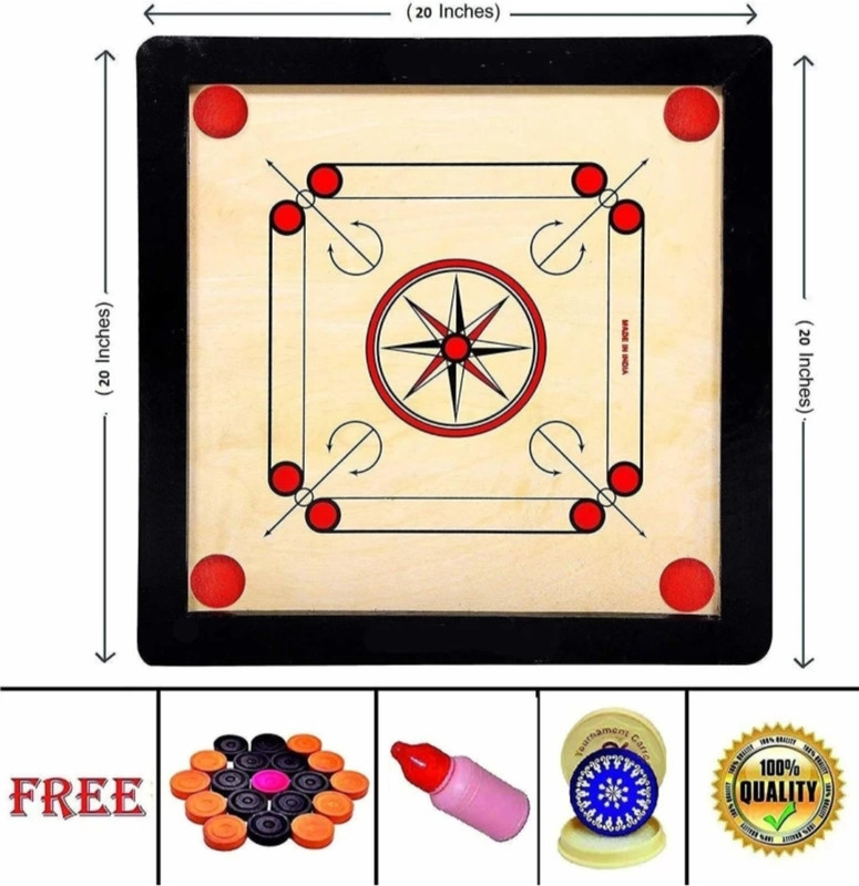 Mahir Sports Small 50 cm Carrom Board(Brown)