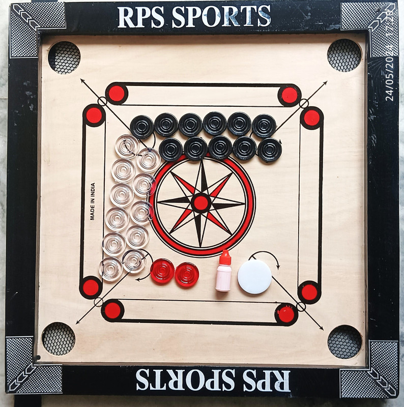 Kumud CARROM BOARD 20 INCH FOR KIDS 5 TO 15YEAR ,CARROM BOARD WITH COINS 24 PCS 4 cm Carrom Board(Beige)