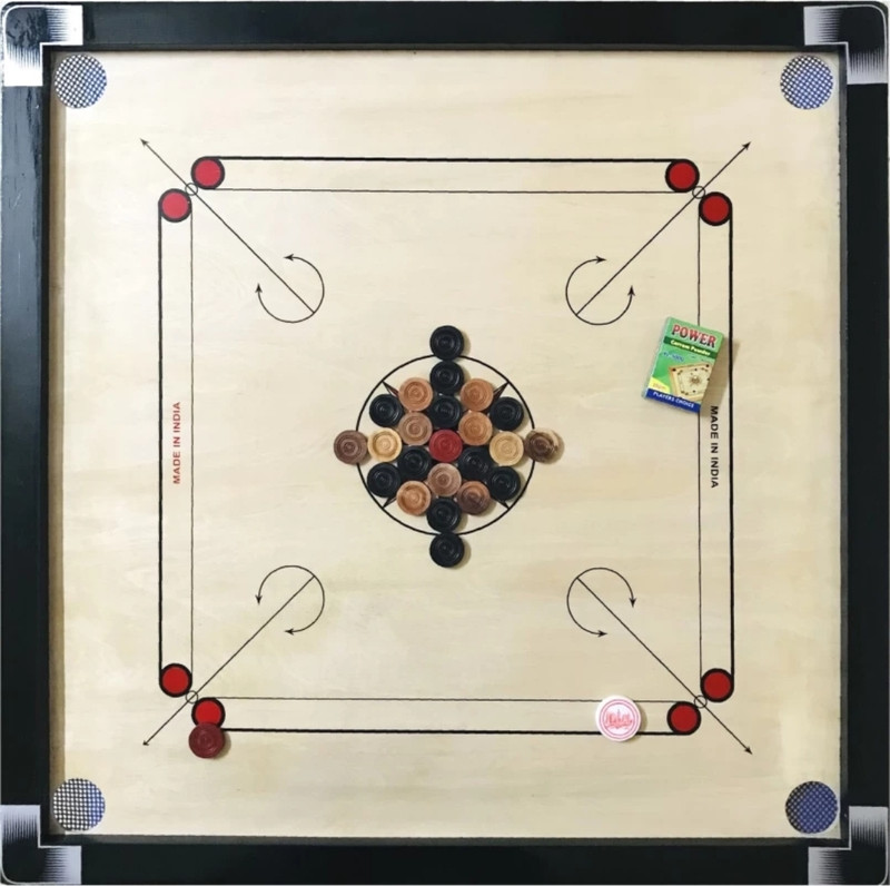 Red Queen Full size 32 inches 4 cm Carrom Board(Multicolor)