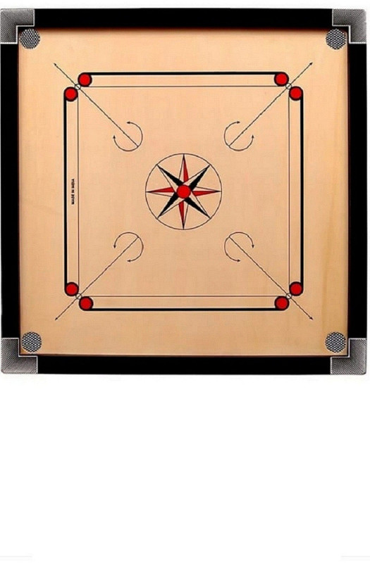 Trex Sports 26 inch Full Size with Gloss Finish, Coins Striker and Boric Powder 50.8 cm Carrom Board(Multicolor)